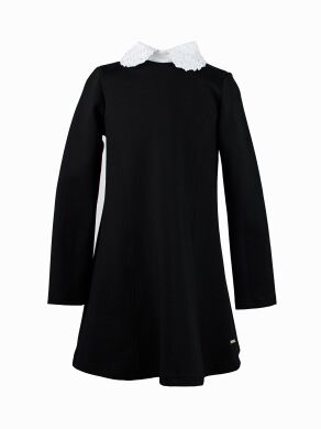 Платье школьное для девочки, Черный, 122