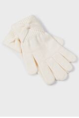 Перчатки для девочки Mayoral, Кремовый, 104