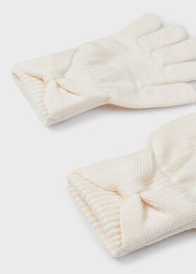 Перчатки для девочки Mayoral, Кремовый, 128