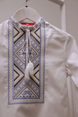 Вышитая рубашка для мальчика Ужгород Piccolo, Серый, 128