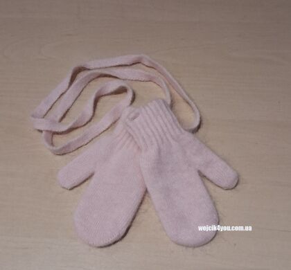 Перчатки ангоровые для девочки ELF-KIDS, Розовый, 98