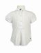 Блузка для девочки на короткий рукав, Белый, 128