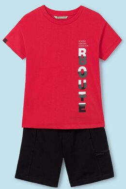 Комплект:шорты,футболка для мальчика Mayoral, Красный, 140