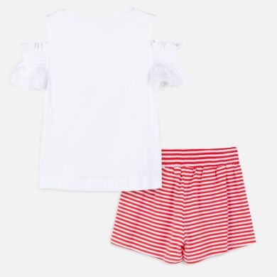 Комплект: шорты, футболка, Красный