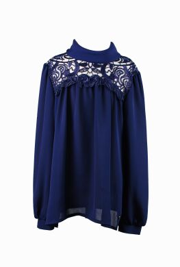 Блуза для дівчинки, Синій, 122