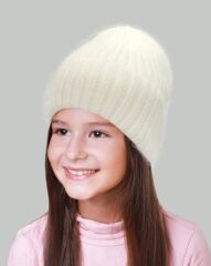 Зимняя шапка для девочки Камила ELF-KIDS, Молочний, 52