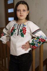 Детская вышиванка для девочки Маричка Piccolo, Цветной, 134