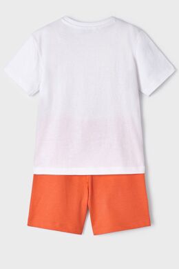 Комплект: шорти, футболка для хлопчика Mayoral, Помаранчевий, 110