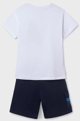 Комплект:шорты,футболка для мальчика Mayoral, Белый, 128