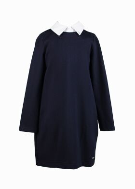 Платье школьное для девочки, Синий, 146