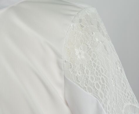 Блуза для дівчинки класична, Білий, 164