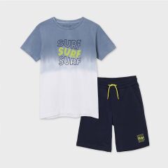 Комплект: шорты, футболка для мальчика Mayoral, Синий, 128