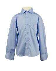 Рубашка для мальчика голубая, Голубой, 158