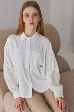 Блуза для девочки Nicolette Brilliant, Молочний, 164