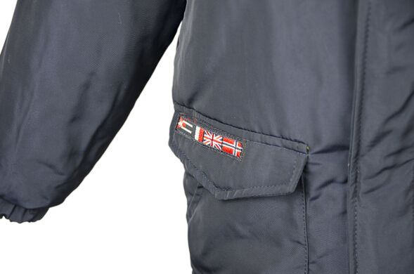 Куртка с искусственным мехом UK STYLE, Синий, 128