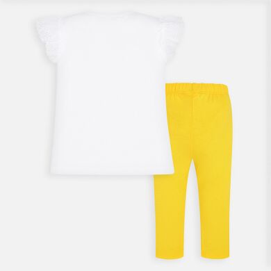 Комплект: леггинсы, футболка, Жёлтый