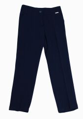 Школьные брюки для девочки с кантом, Синий, 158