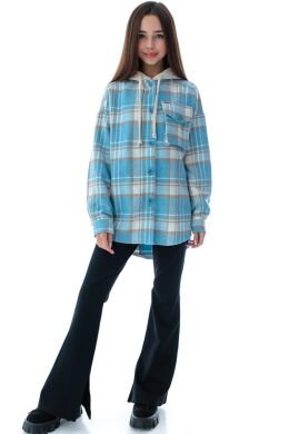 Рубашка из приятного кашемира Марджи для девочки SUZIE, Голубой, 158