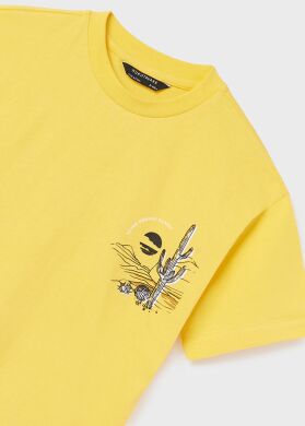 Комплект: шорты, футболка, кепка для мальчика Mayoral, Жёлтый, 128