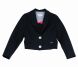 Пиджак для девочки укороченный, Черный, 128