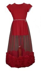 Платье, Красный, 128