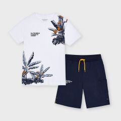 Комплект: шорты, футболка для мальчика Mayoral, Синий, 140