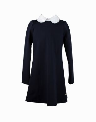 Платье школьное для девочки, Синий, 128