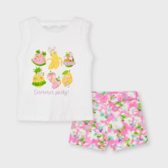 Комплект: шорты, футболка для девочки Mayoral, Розовый, 104