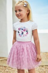 Комплект:спідниця,футболка для дівчинки Mayoral, Рожевий, 128