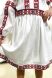 Вышитое платье для девочки лен Фаддей Piccolo, Красный, 116