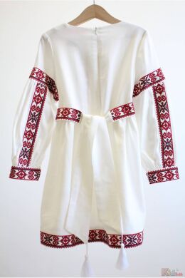 Вишита сукня для дівчинки льон Тадея Piccolo, Червоний, 122