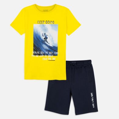 Комплект:шорти,футболка, Жовтий