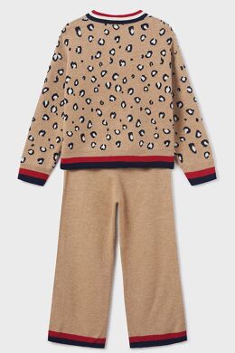 Комплект: пуловер и брюки для девочки Mayoral, Бежевый, 140