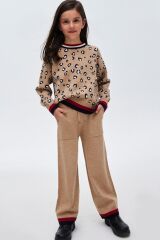 Комплект: пуловер и брюки для девочки Mayoral, Бежевый, 128