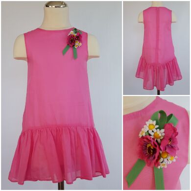 Платье, Розовый, 140