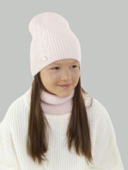 Шапка осіння для дівчинки Мішель ELF-KIDS, Рожевий, 54