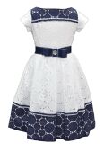 Платье, Белый/Синий, 92