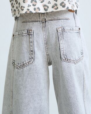 Джинсы для девочки Mayoral, Испания, Серый, 128