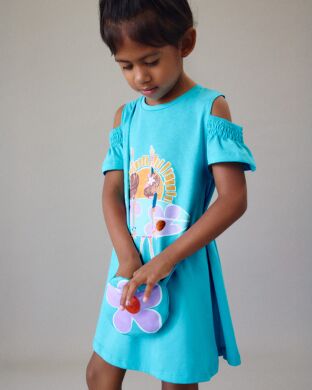 Платье для девочки Mayoral, Испания, Голубой, 116