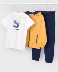 Спортивний костюм 3 од. для хлопчика Mayoral, Іспанія, Персиковий, 104