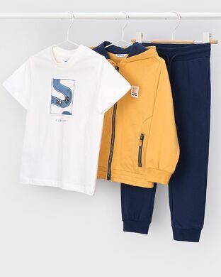 Спортивний костюм 3 од. для хлопчика Mayoral, Іспанія, Персиковий, 104