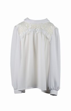 Блузка для девочки, Белый, 152