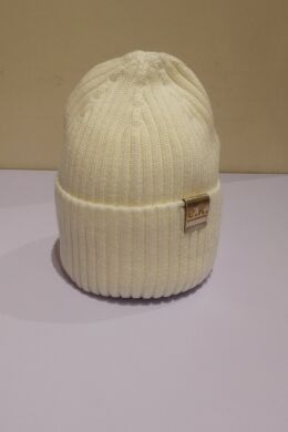 Зимняя шапка для девочки Лесли ELF-KIDS, Кремовый, 54