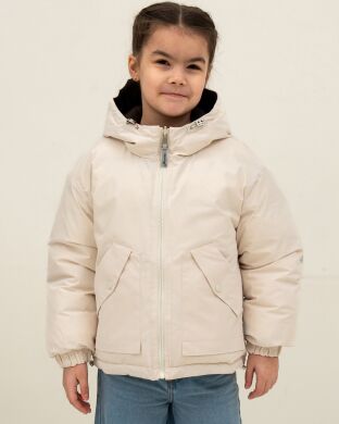 Двостороння демісезонна куртка для дівчинки Ева Nestta, Шоколадний, 122