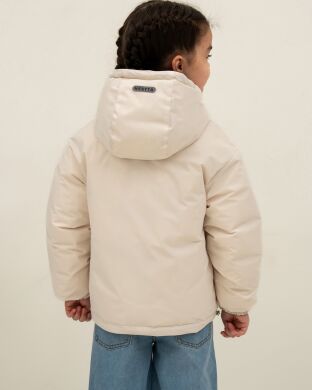 Двостороння демісезонна куртка для дівчинки Ева Nestta, Шоколадний, 122