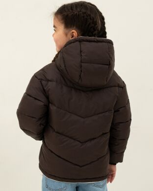 Двостороння демісезонна куртка для дівчинки Ева Nestta, Шоколадний, 122