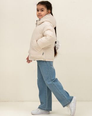 Двостороння демісезонна куртка для дівчинки Ева Nestta, Шоколадний, 122