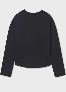 Лонгслив для девочки Mayoral, Черный, 140