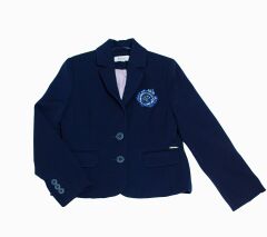 Пиджак школьный для девочки, Синий, 158