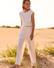 Комплект:штани + топ для дівчинки Mayoral, Іспанія, Кремовий, 152